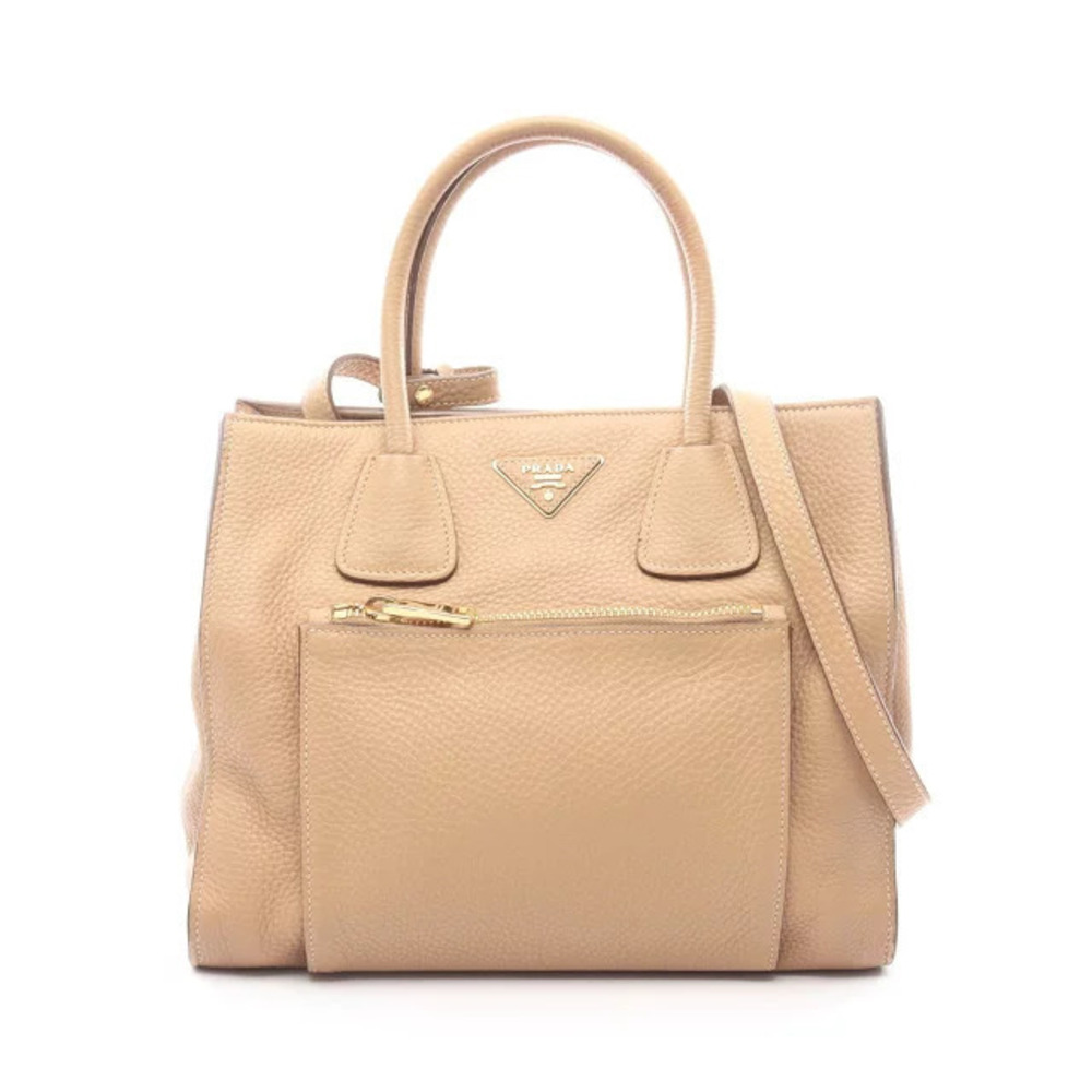 Prada VIT DAINO handbag leather Beige Cream
